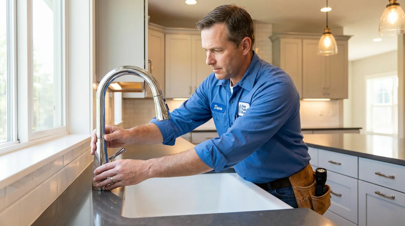 Kitchen faucet installation by Johns Plumbing LLC in Rock Hill